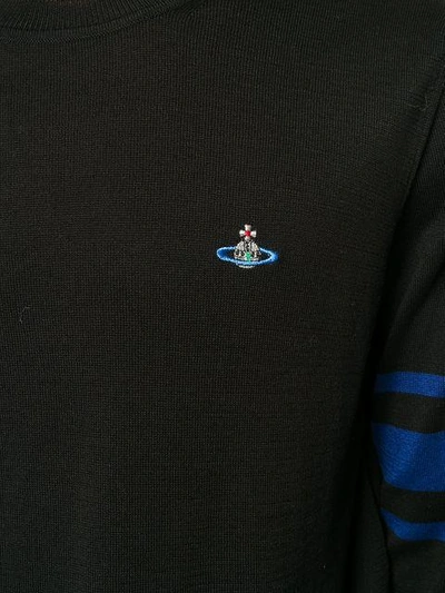 Shop Vivienne Westwood Man Embroidered Logo Jumper In Black