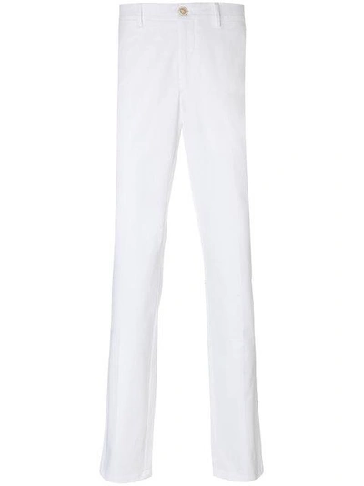 Shop Prada Straight Leg Trousers - White