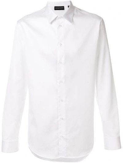 Shop Emporio Armani Textured Slim In White