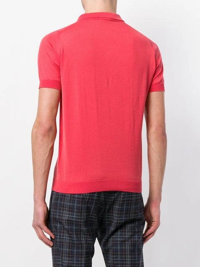 Shop John Smedley Classic Polo Shirt - Red