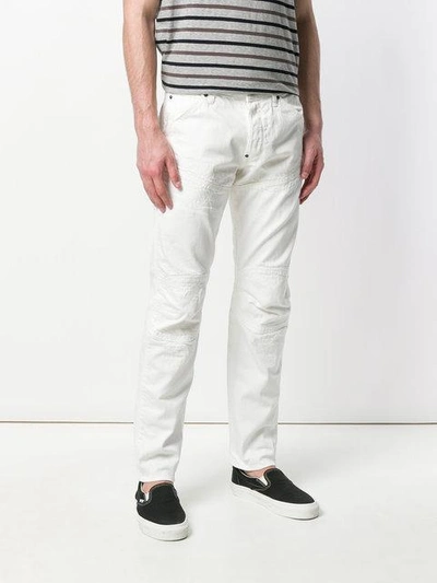 Shop G-star Straight Leg Trousers - White