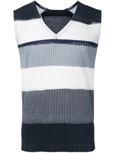 Shop Issey Miyake Pleated Tank Top In Multicolour