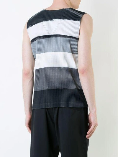 Shop Issey Miyake Pleated Tank Top In Multicolour