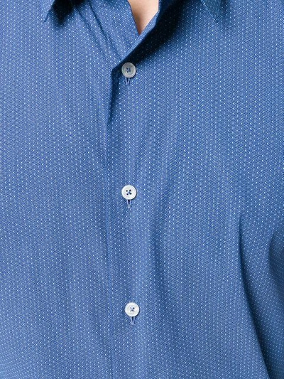 Shop Xacus Geometric Patterned Shirt - Blau In Blue
