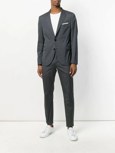 Shop Neil Barrett Skinny Fit Suit - Grey