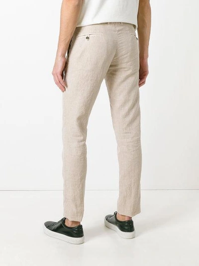 Shop Incotex Pleat Detail Tapered Trousers