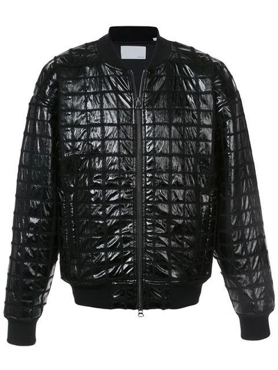 Shop Private Stock Ma-1 Quilted Bomber Jacket In Black