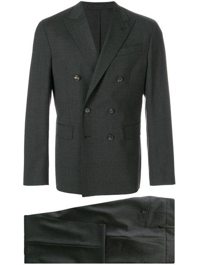 Shop Dsquared2 Double-breasted Two Piece Suit - Grey