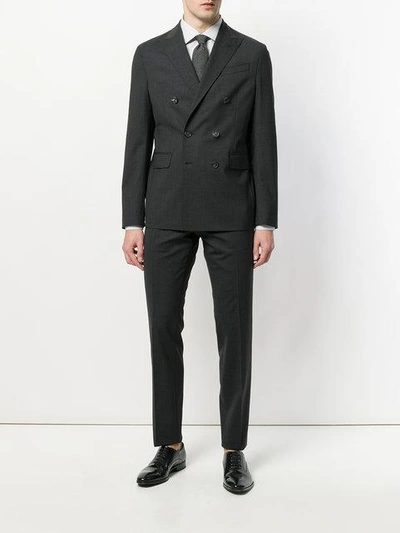 Shop Dsquared2 Double-breasted Two Piece Suit - Grey