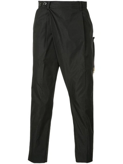 Shop Education From Youngmachines Drop Crotch Trousers - Black