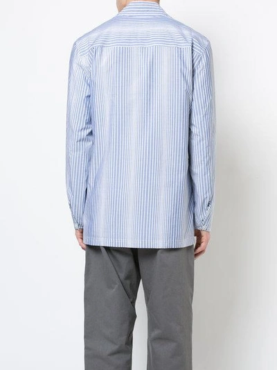 Shop Siki Im Striped Kimono Shirt Jacket - Blue
