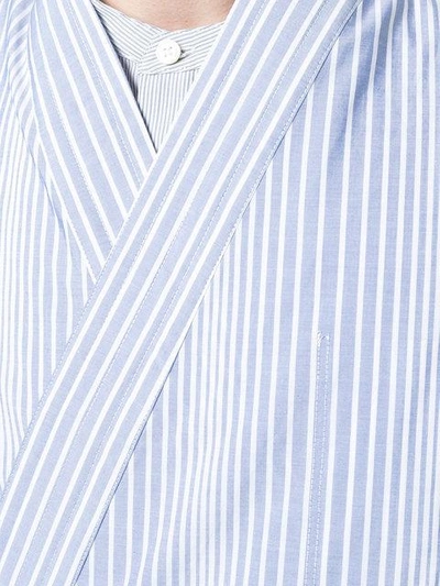 Shop Siki Im Striped Kimono Shirt Jacket - Blue