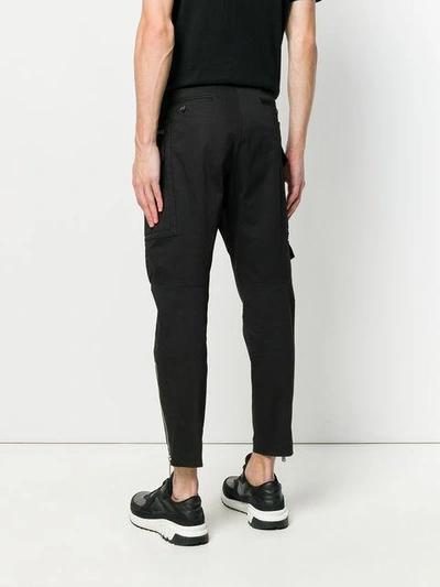 Shop Dsquared2 Zip-detail Cropped Trousers - Black