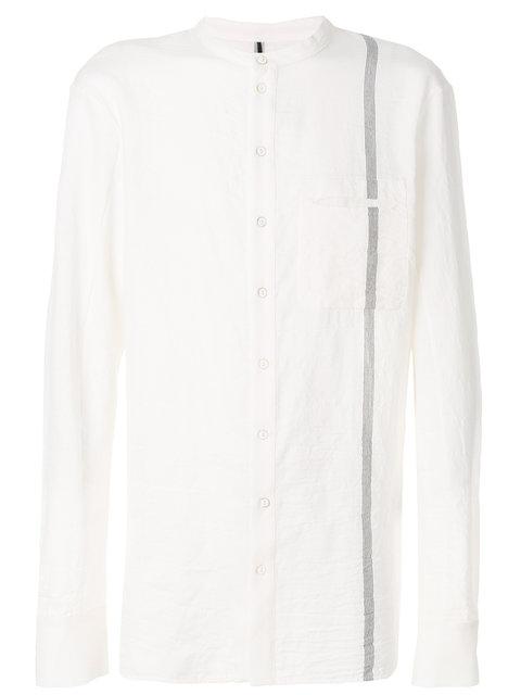 Masnada Band Collar Shirt - White | ModeSens