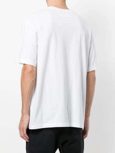 Shop Helmut Lang Logo Asymmetric T-shirt In White