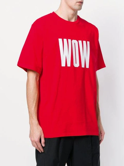 Shop Msgm Wow T-shirt - Red