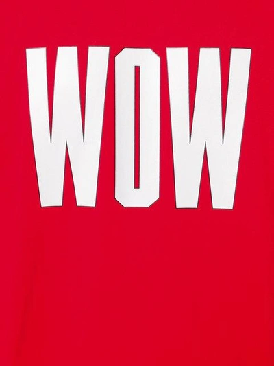 Shop Msgm Wow T-shirt - Red