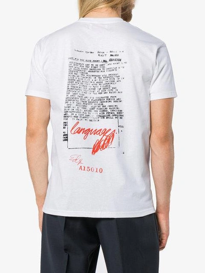 Shop Languages Riot Print Short Sleeve Cotton T Shirt - White