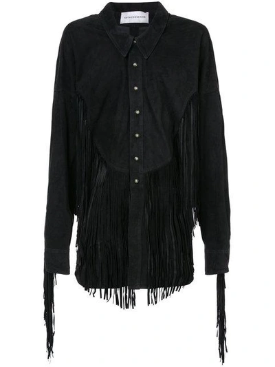 Shop Faith Connexion Fringed Jacket In Black