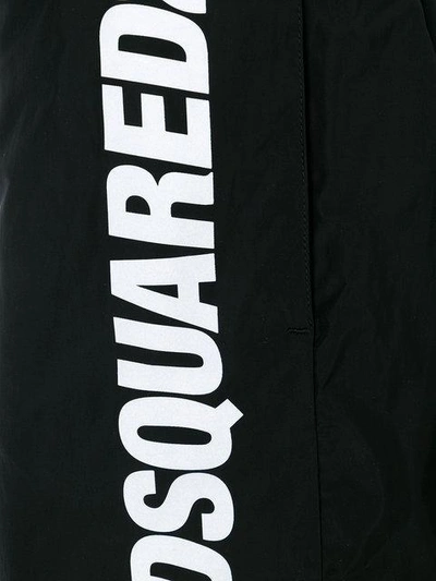 Shop Dsquared2 Side Logo Swim Shorts In Black