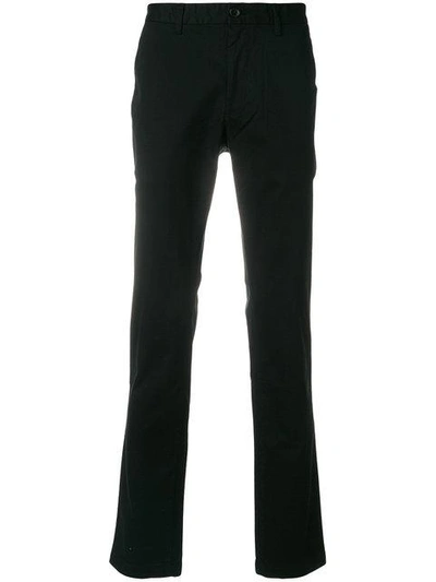Shop Michael Kors Collection Straight Leg Trousers - Black