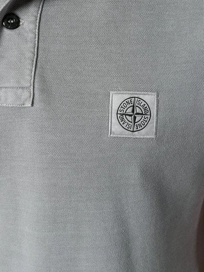 Shop Stone Island Logo Patch Polo Shirt