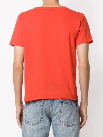 Shop Saint Laurent Crew Neck T-shirt In Red