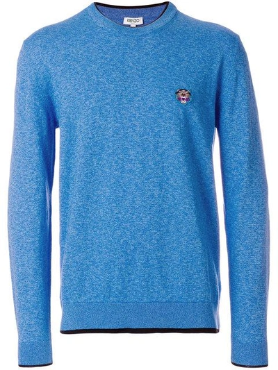 Shop Kenzo Tiger Logo Sweater - Blue