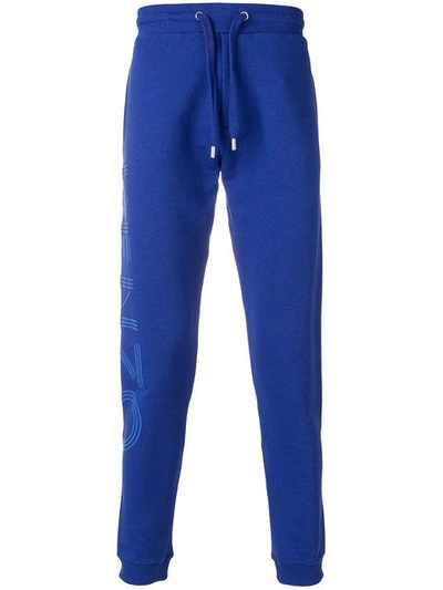 Shop Kenzo Logo Sweatpants - Blue