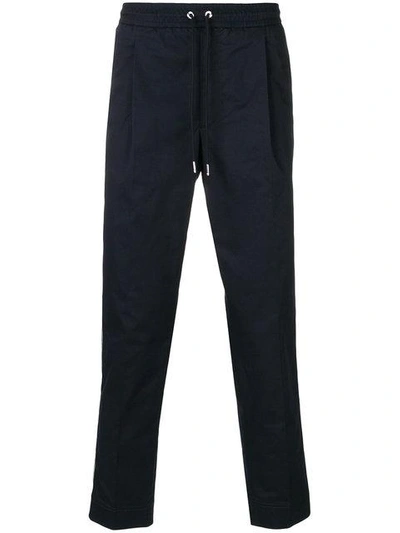 Shop Moncler Single Pleat Track Pants - Blue