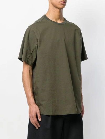 Shop Oamc Short-sleeve Plain T-shirt - Grün In Green