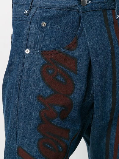 Shop Jw Anderson Drop Crotch Jeans In Blue