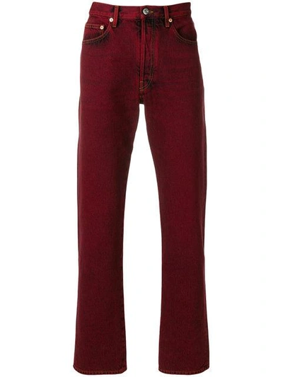 Shop Valentino Skinny Fit Jeans - Red