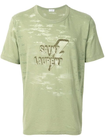 Shop Saint Laurent Front Logo T-shirt