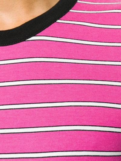 Shop Ami Alexandre Mattiussi Striped Short Sleeves T-shirt In Pink