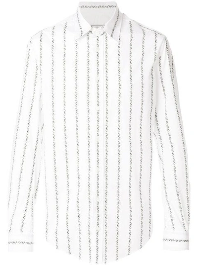Shop Vivienne Westwood Man Vertical Stripe Shirt - White