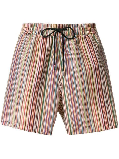 Shop Paul Smith Striped Swim Shorts