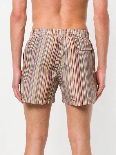 Shop Paul Smith Striped Swim Shorts