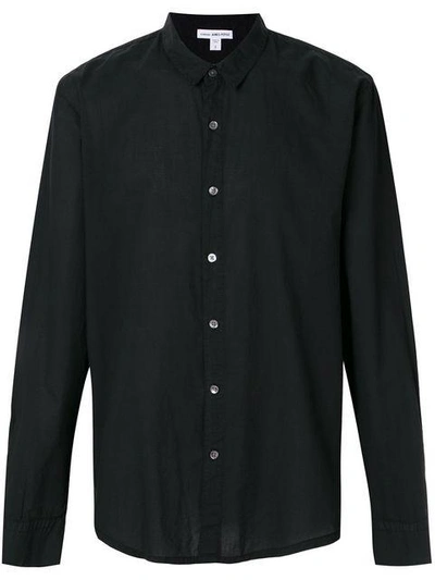 Shop James Perse Classic Shirt In Black