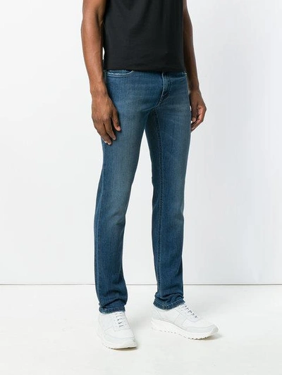 Shop Fendi Slim-fit Straight-leg Jeans In Blue