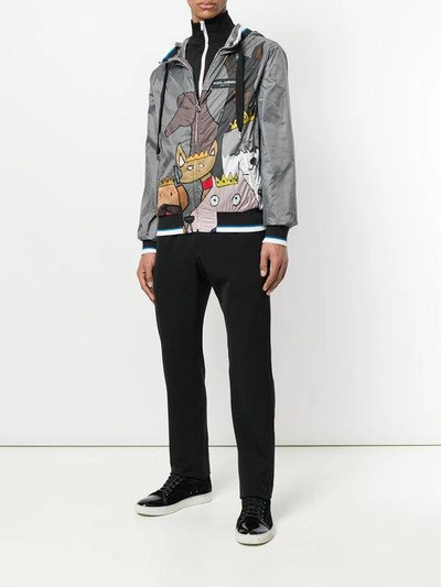 Shop Dolce & Gabbana K-way Dog Patch Jacket
