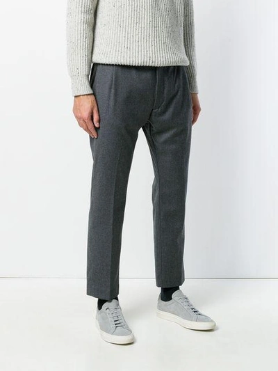 Shop Pence Pleated Trousers - Grey