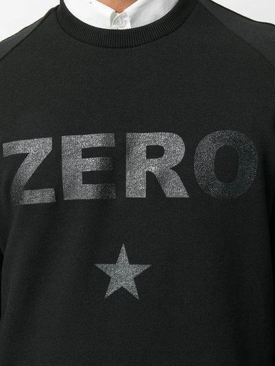 Shop Tom Rebl Zero Slogan Sweatshirt - Black
