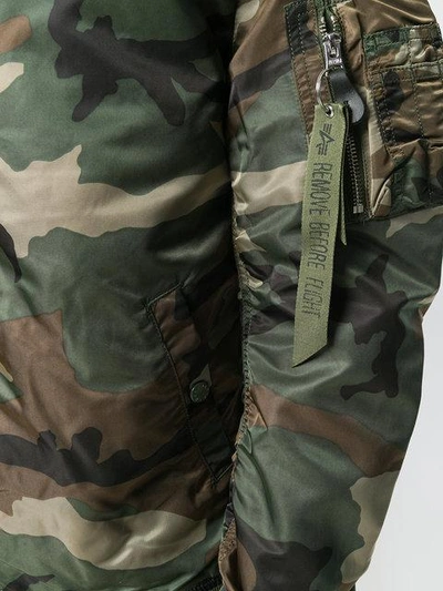 Shop Alpha Industries Camouflage Print Bomber Jacket
