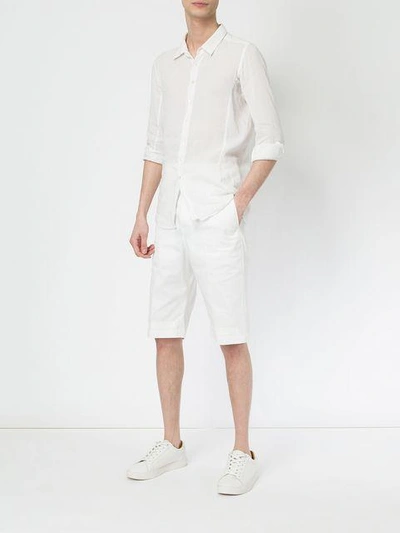 Neil Barrett High Waisted Shorts In White
