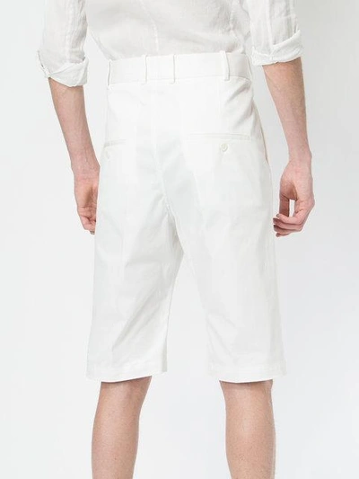 Neil Barrett High Waisted Shorts In White