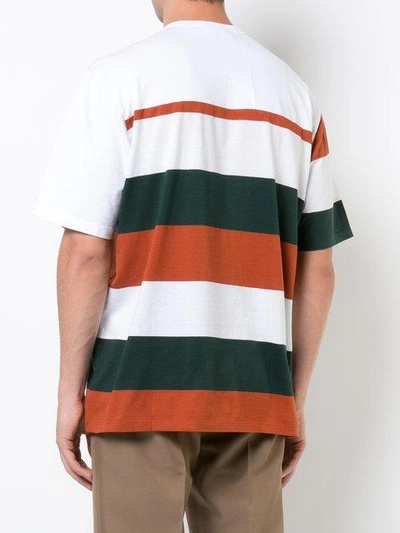 Shop Marni Block Striped T-shirt - White