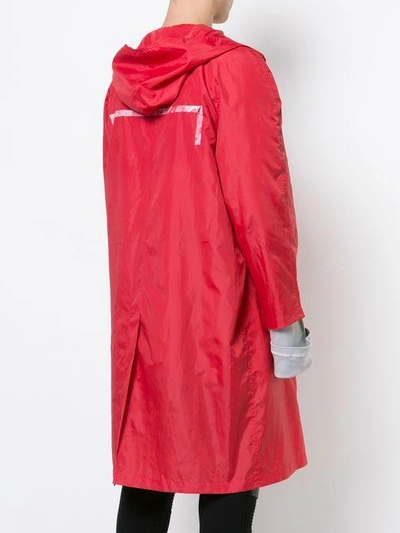 Shop A-cold-wall* Hooded Raincoat In Red