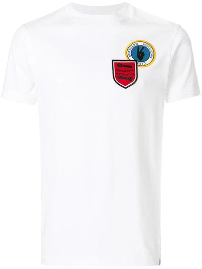 Shop Facetasm Patch-appliqué T-shirt In White