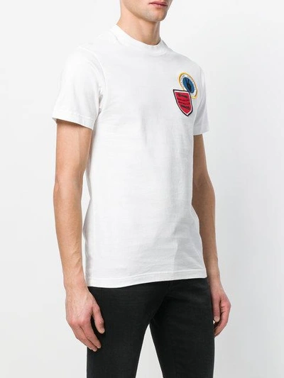 Shop Facetasm Patch-appliqué T-shirt In White